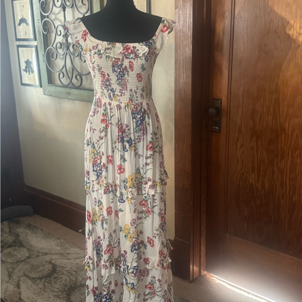 Floral Off-Shoulder Maxi Dress